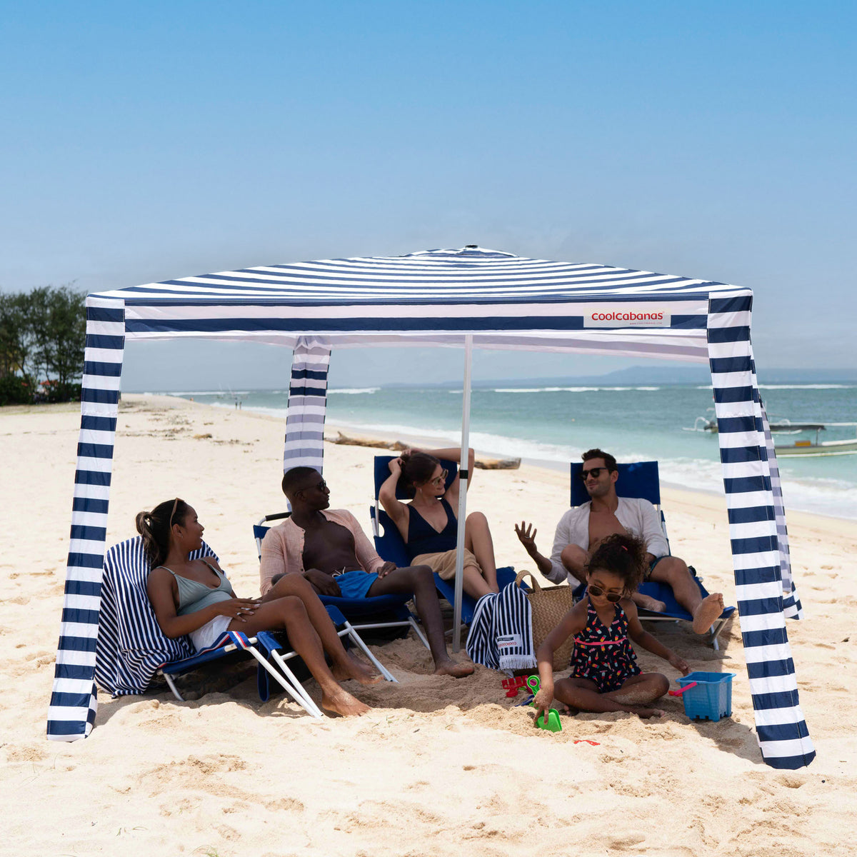 CoolCabana - The World's Best Beach Shelter 8' x 8' and 6' x 6