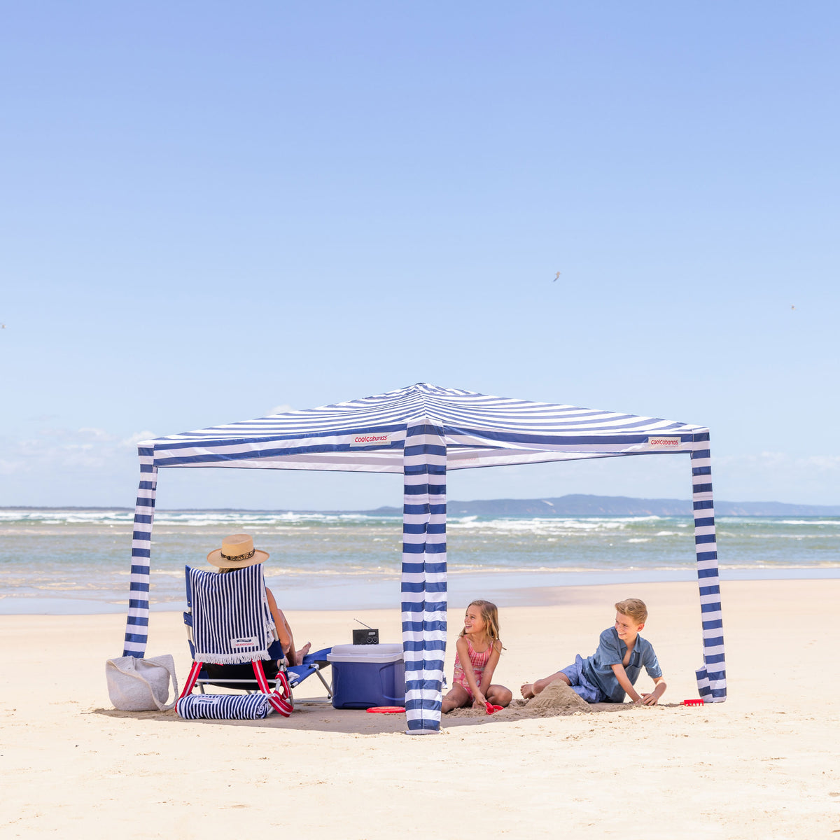 copacabana beach tent CoolCabana 5 Beach Shade | UPF 50+ | Shade for the whole family