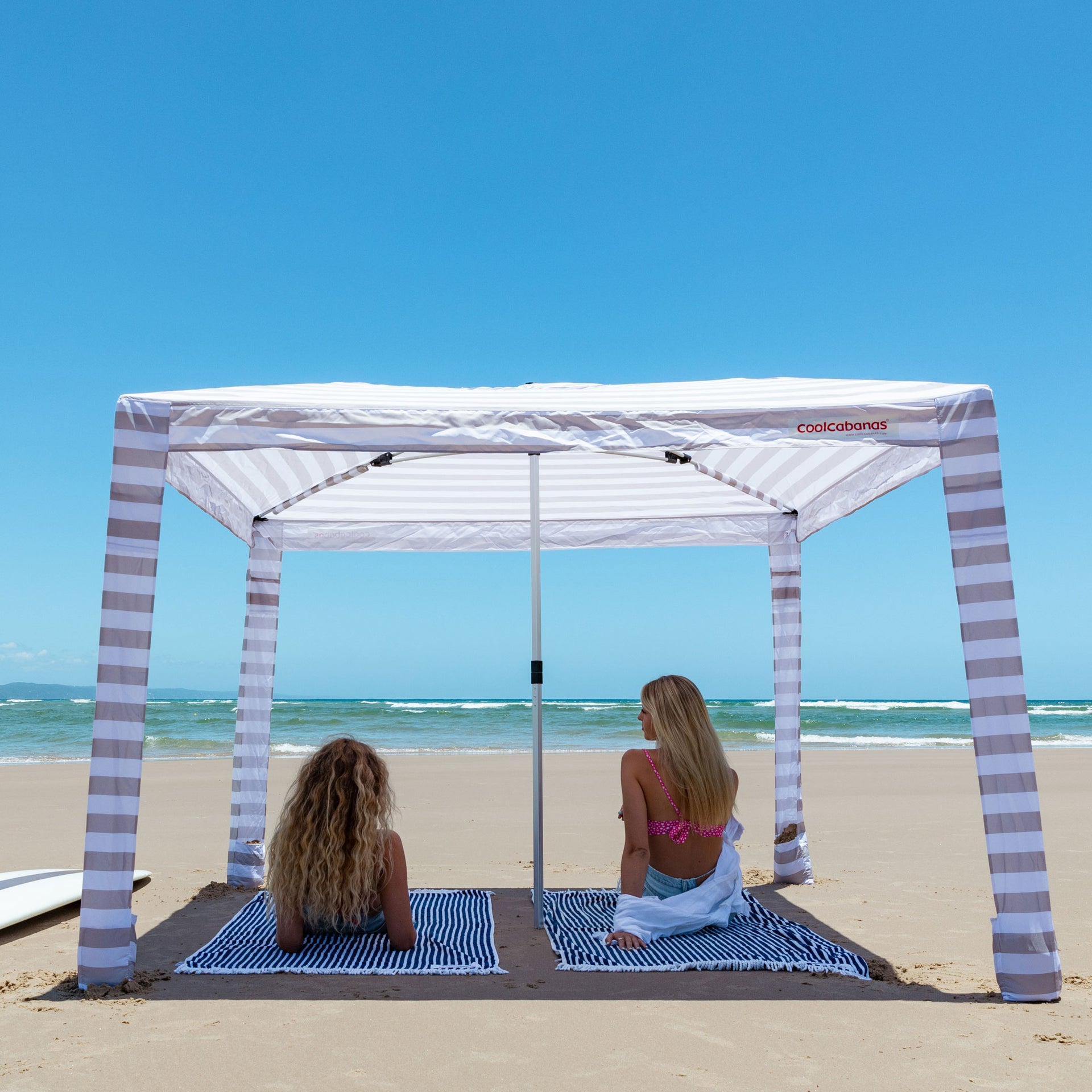 COOLCABANA 5 - Beige Stripes / Large - 64ft²
