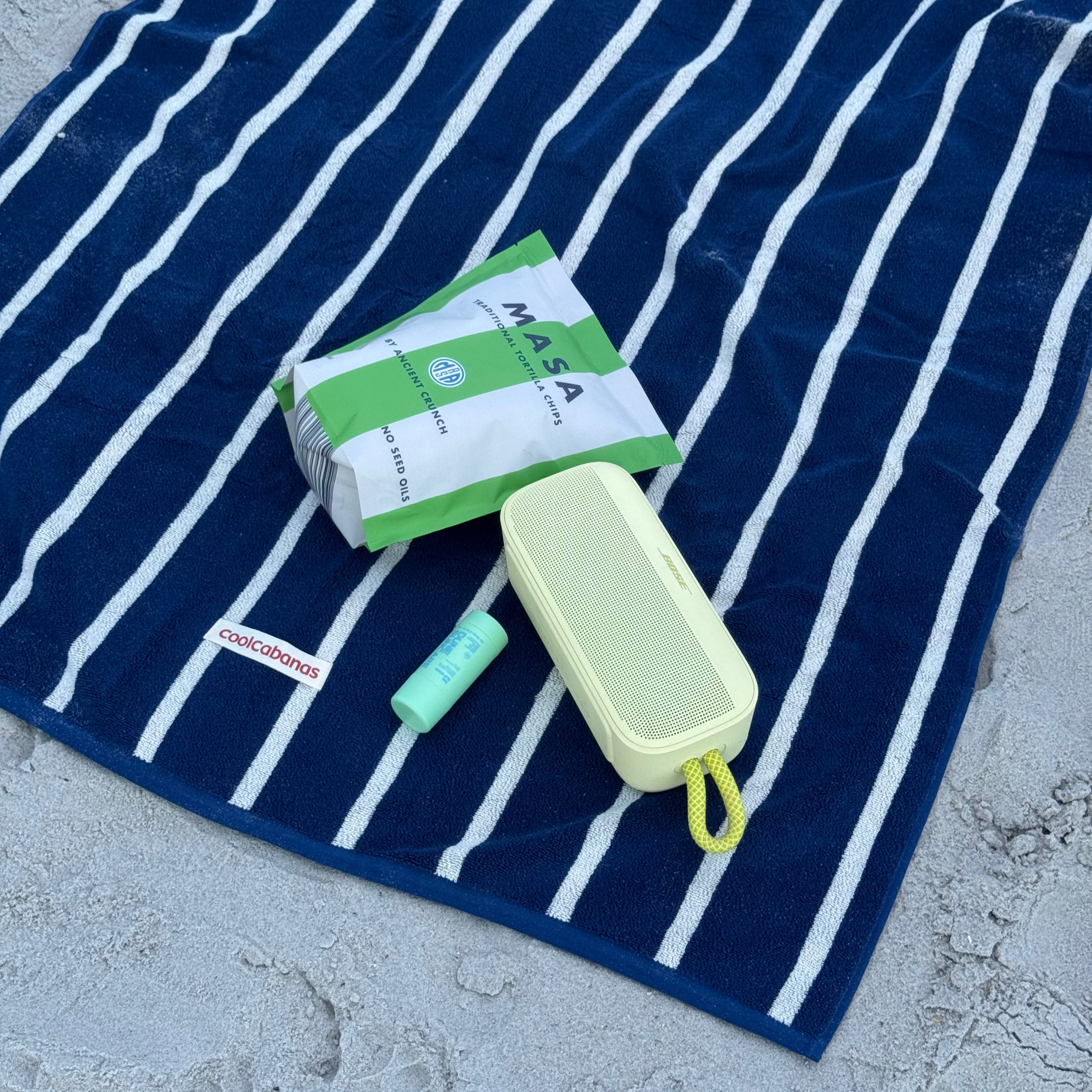 XL Beach Towel - Navy Stripes